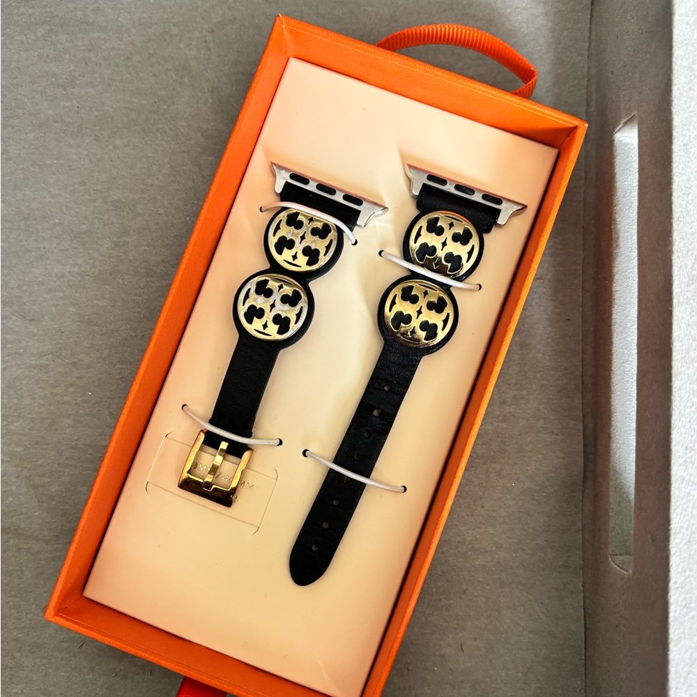 Tory Burch Black and Gold Watch with Elegant Design